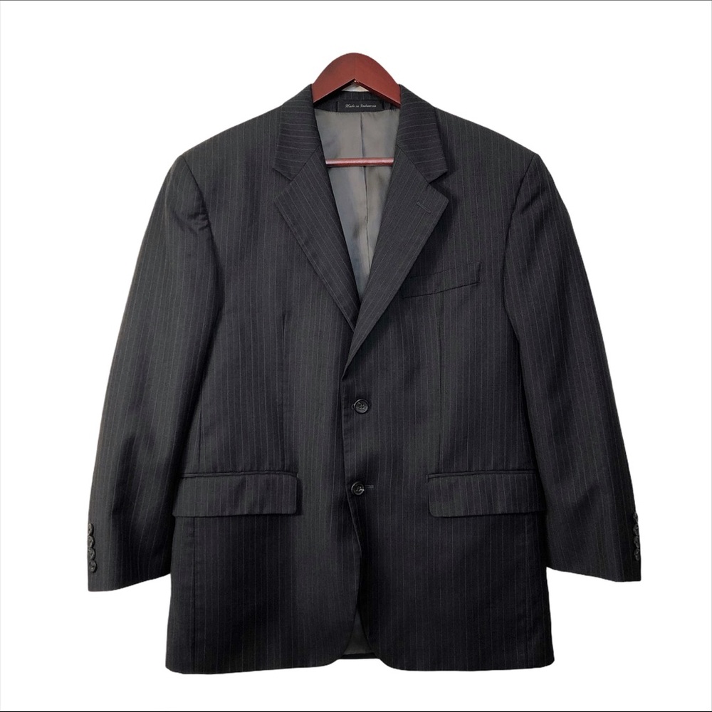 IZOD Dark Gray Pin Stripe Blazer Suit Jacket